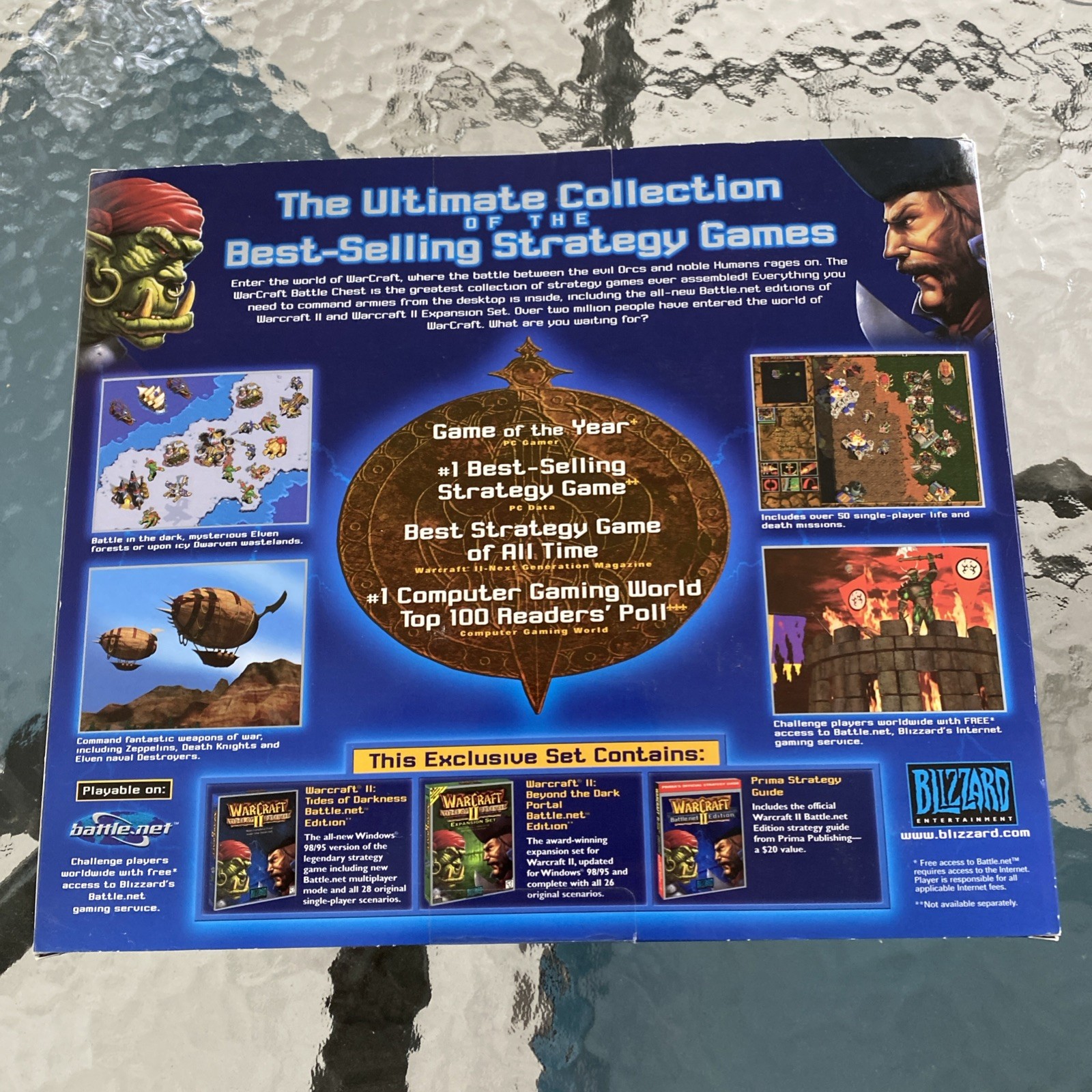 WarCraft II Battle Chest (Windows PC/Mac)Strategy Guide CIB-Big Box Edition READ