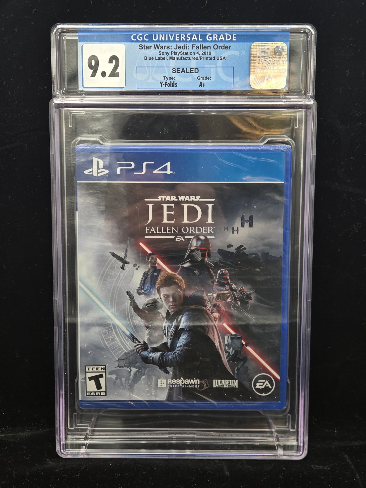 PS4 Star Wars Jedi Fallen Order Sealed Graded Blue Label Playstation CGC 9.2 A+