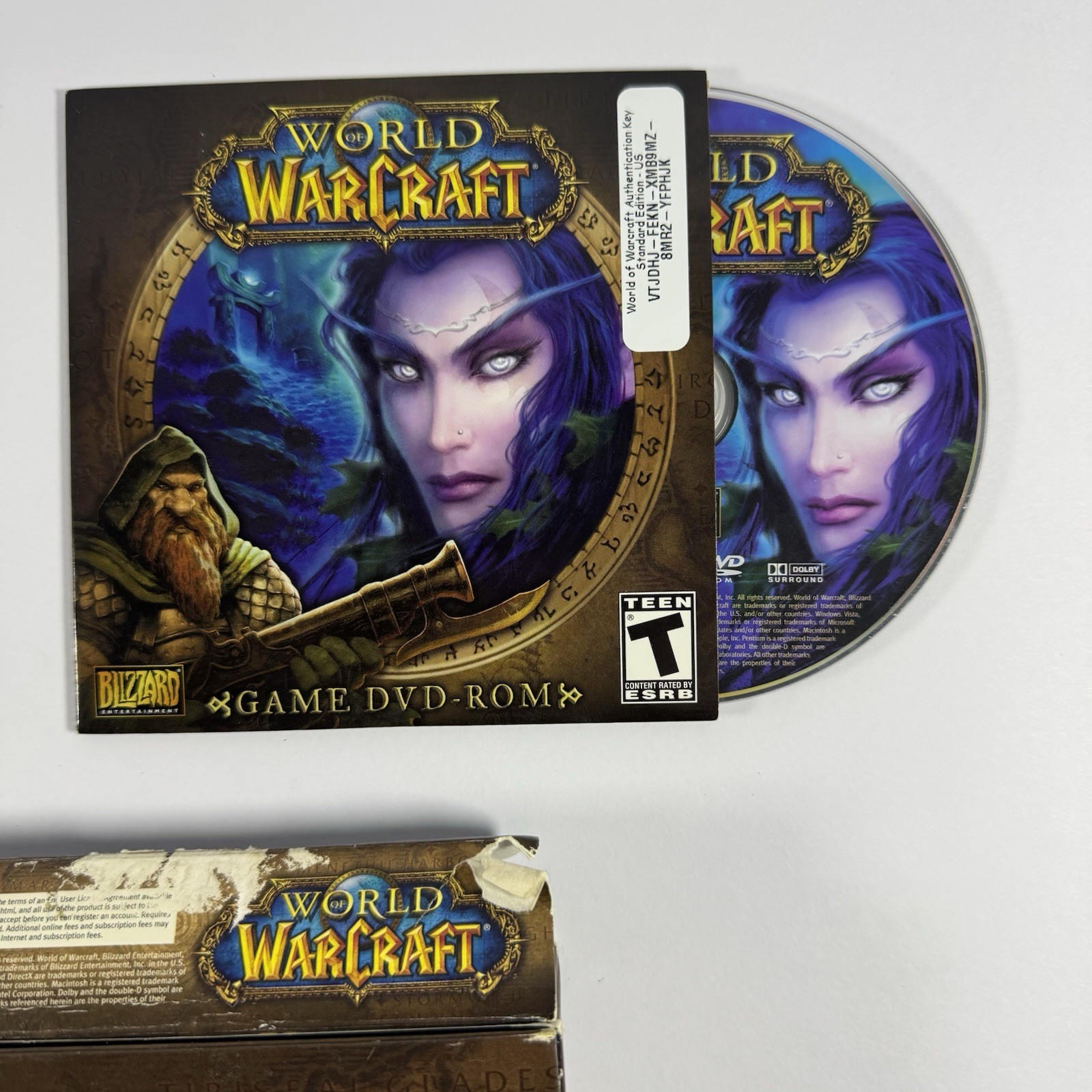 Blizzard World of Warcraft PC DVD-ROM Game w/ Manual – MMORPG Role Playing