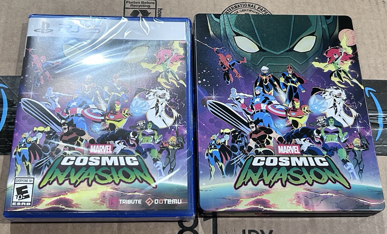 Marvel Cosmic Invasion PS5 Steel Book Action Game Deluxe Edition Case Avenger X