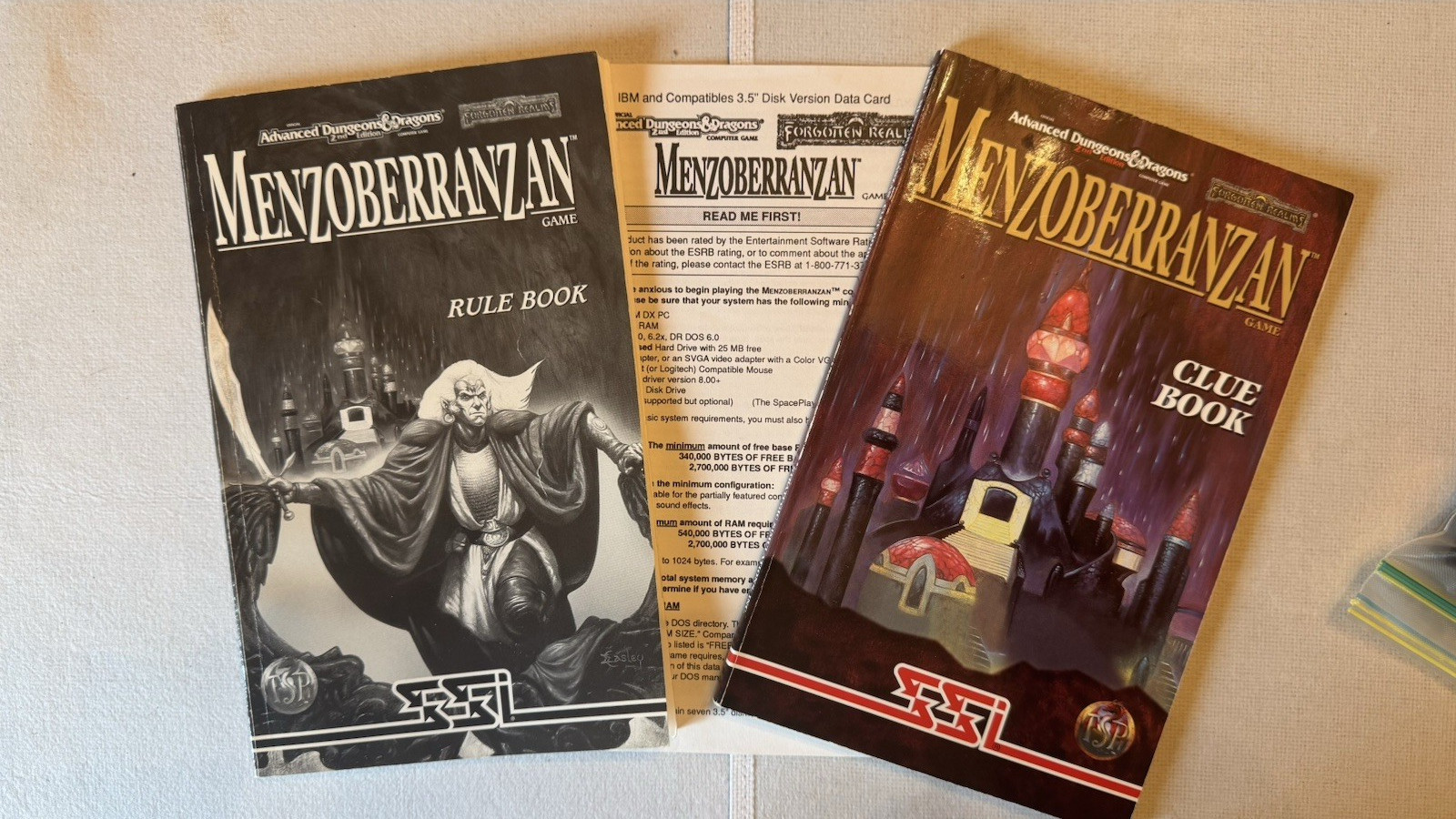Dungeons & Dragons SSI Forgotten Realms Menzoberranzan 3.5 IBM Disk Complete