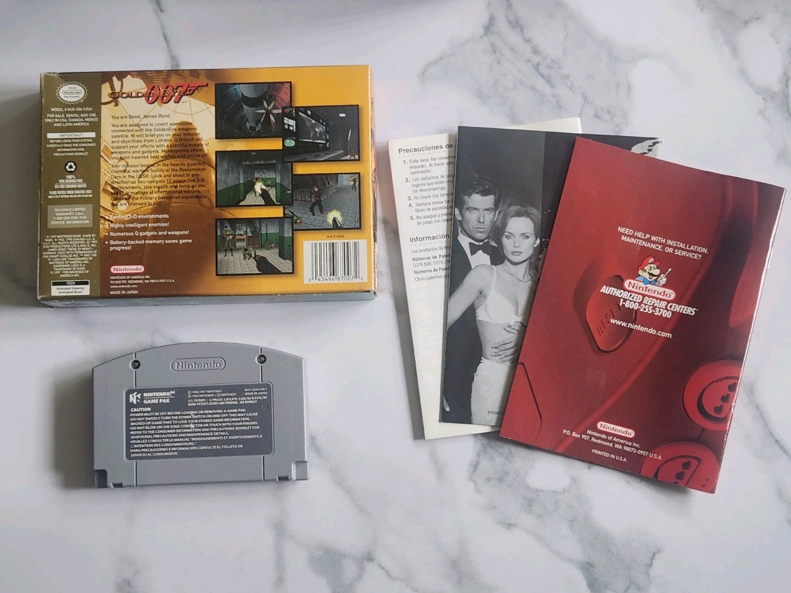 Goldeneye 007. CIB Complete. N64 Nintendo 64. Tested. Authentic. Very Good.