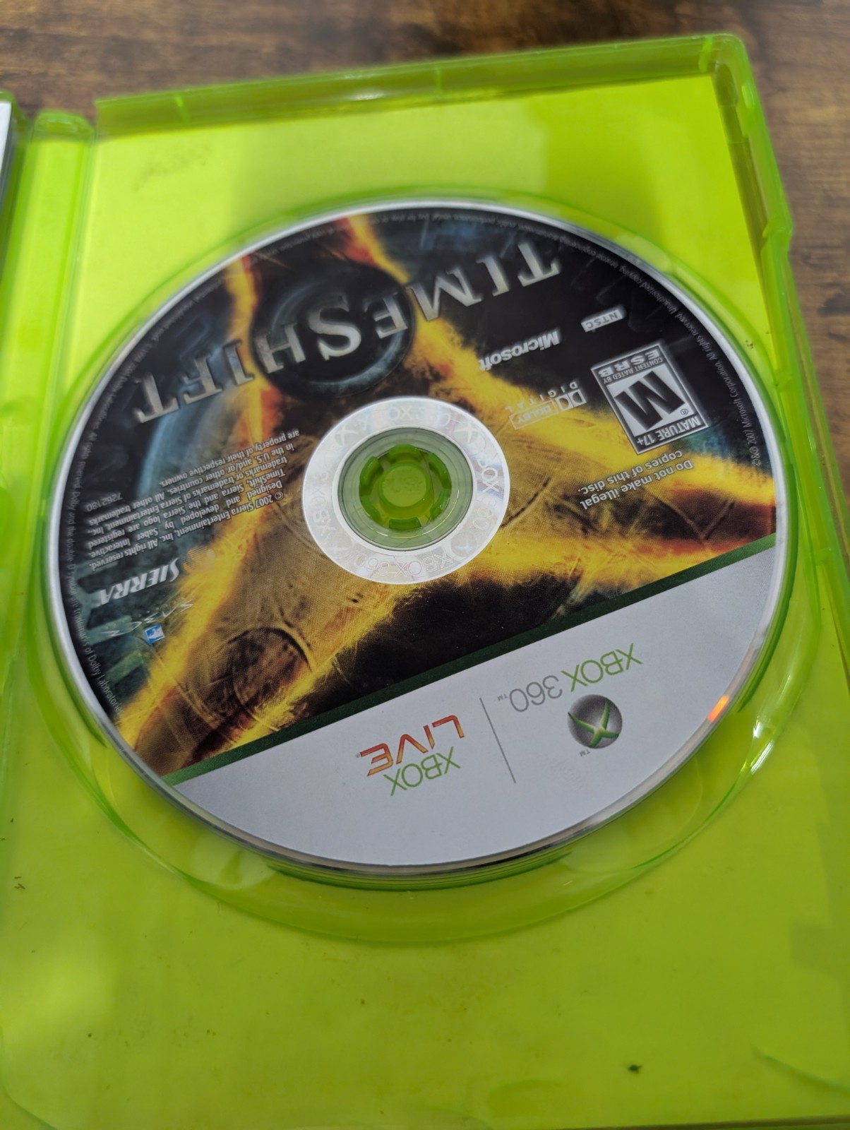 TimeShift Xbox 360 Complete CIB With Manual Sierra