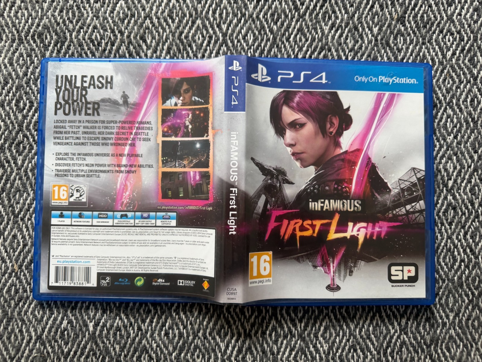 ps4 INFAMOUS FIRST LIGHT Game Playstation REGION FREE PAL UK Version PS5