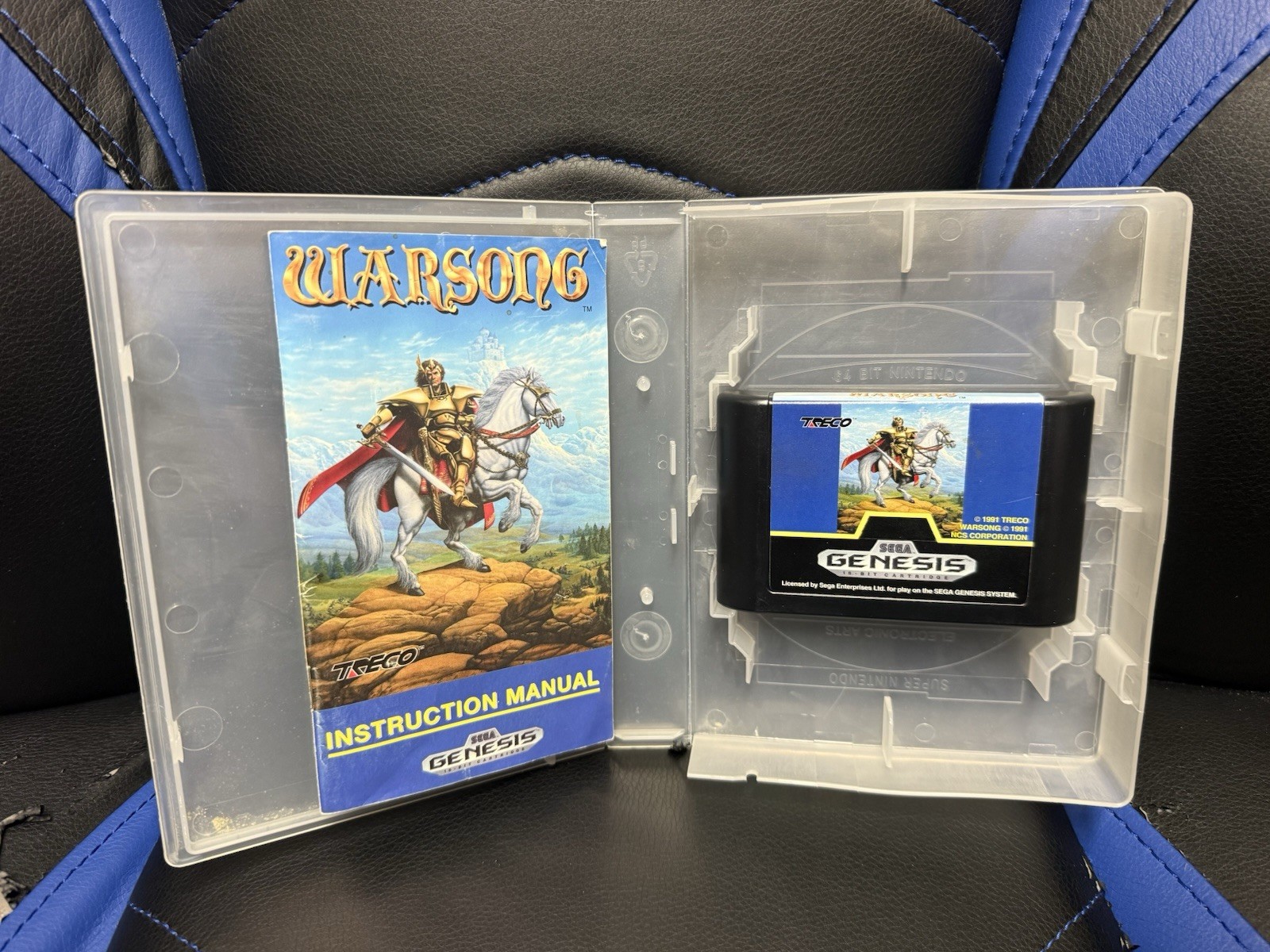 Warsong (Sega Genesis, 1991) – Game and Box – Tested And Working
