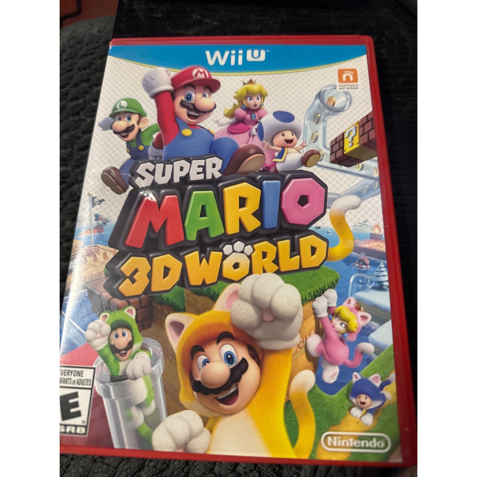 Nintendo Super Mario 3D World Wii U Game Red Case Excellent Platformer