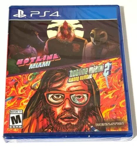 Hotline Miami + Hotline Miami 2 Wrong Number NEW Factory Sealed PlayStation 4