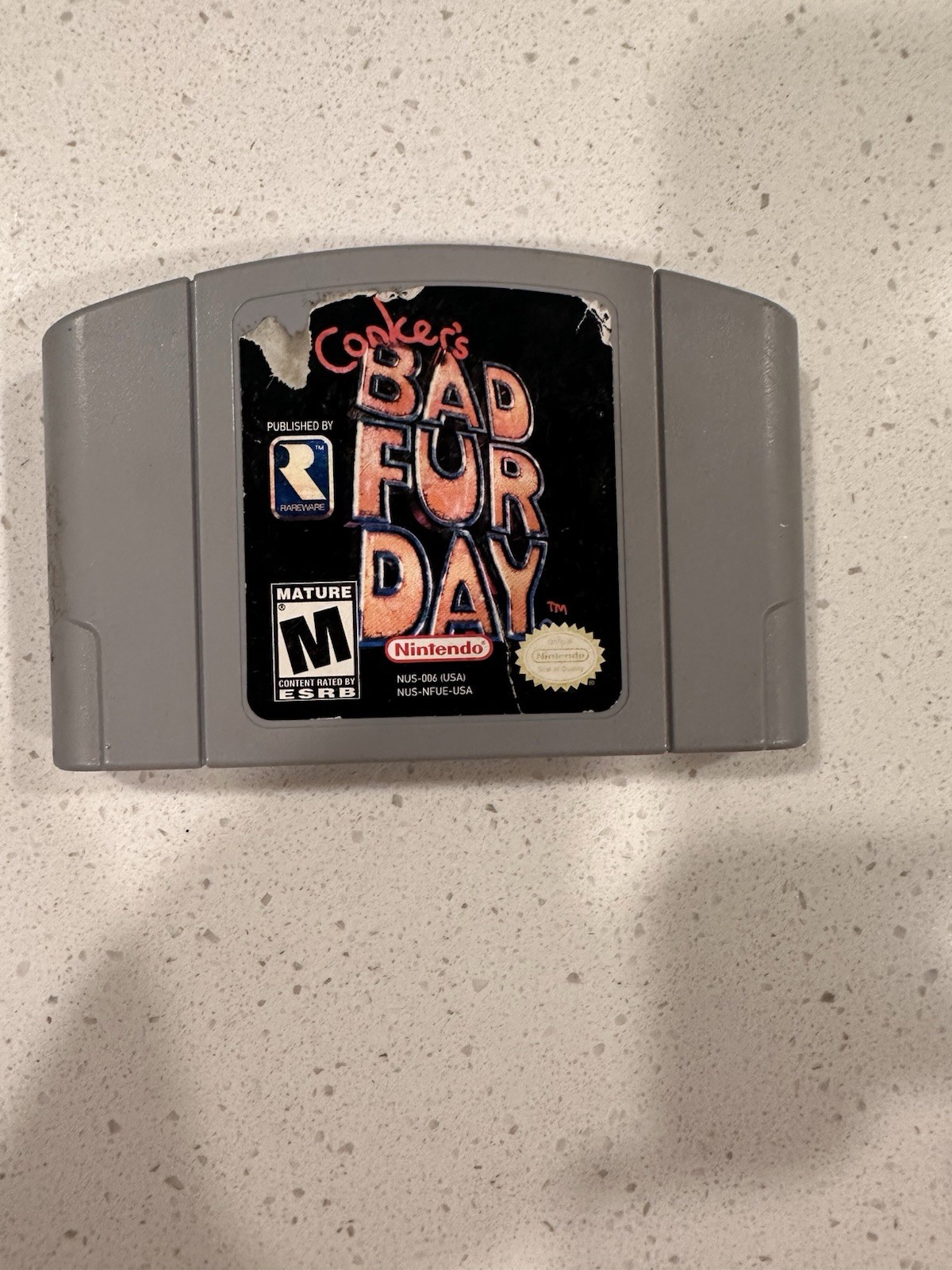 Conker’s Bad Fur Day Nintendo 64 Authentic Cartridge, Rare, Tested & Working
