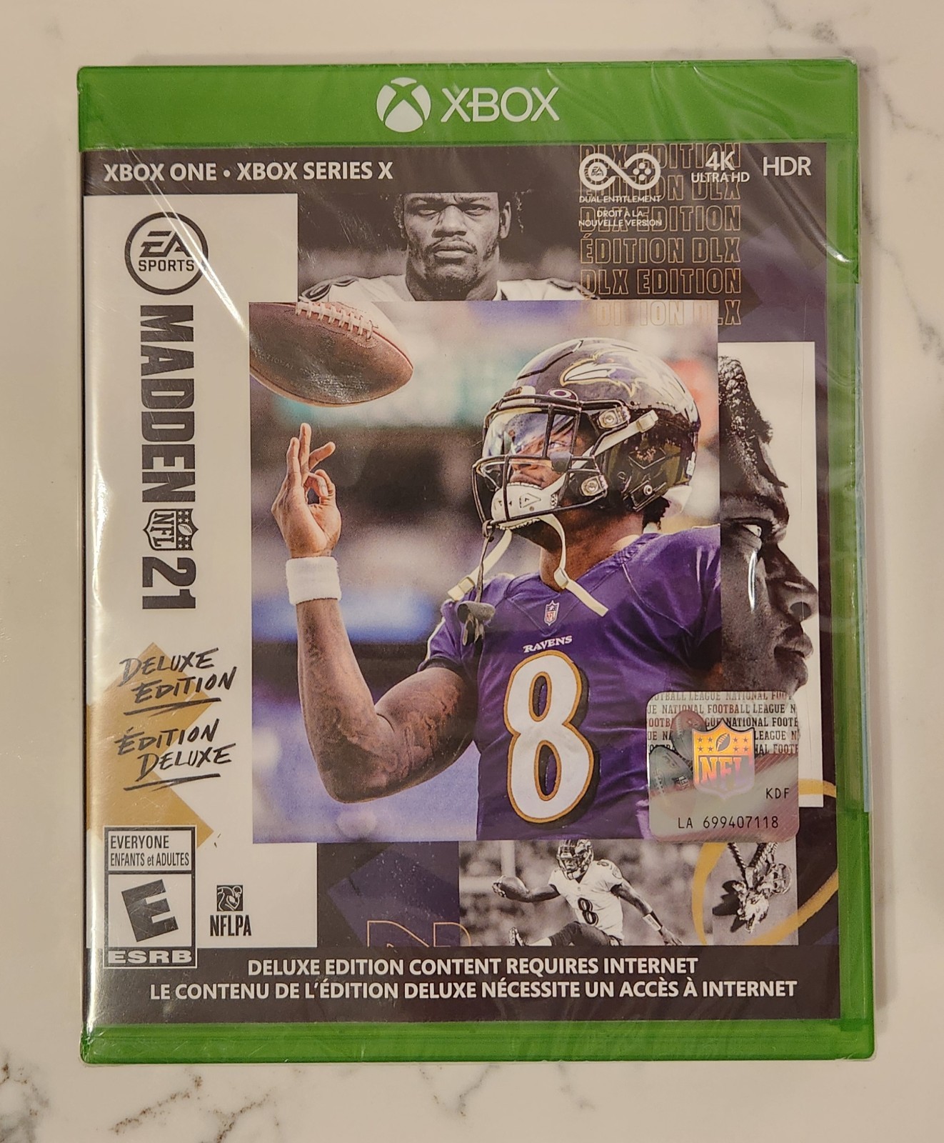 Madden NFL 21 XBOX ONE Deluxe Edition New Sealed Lamar Jackson Cover Ravens