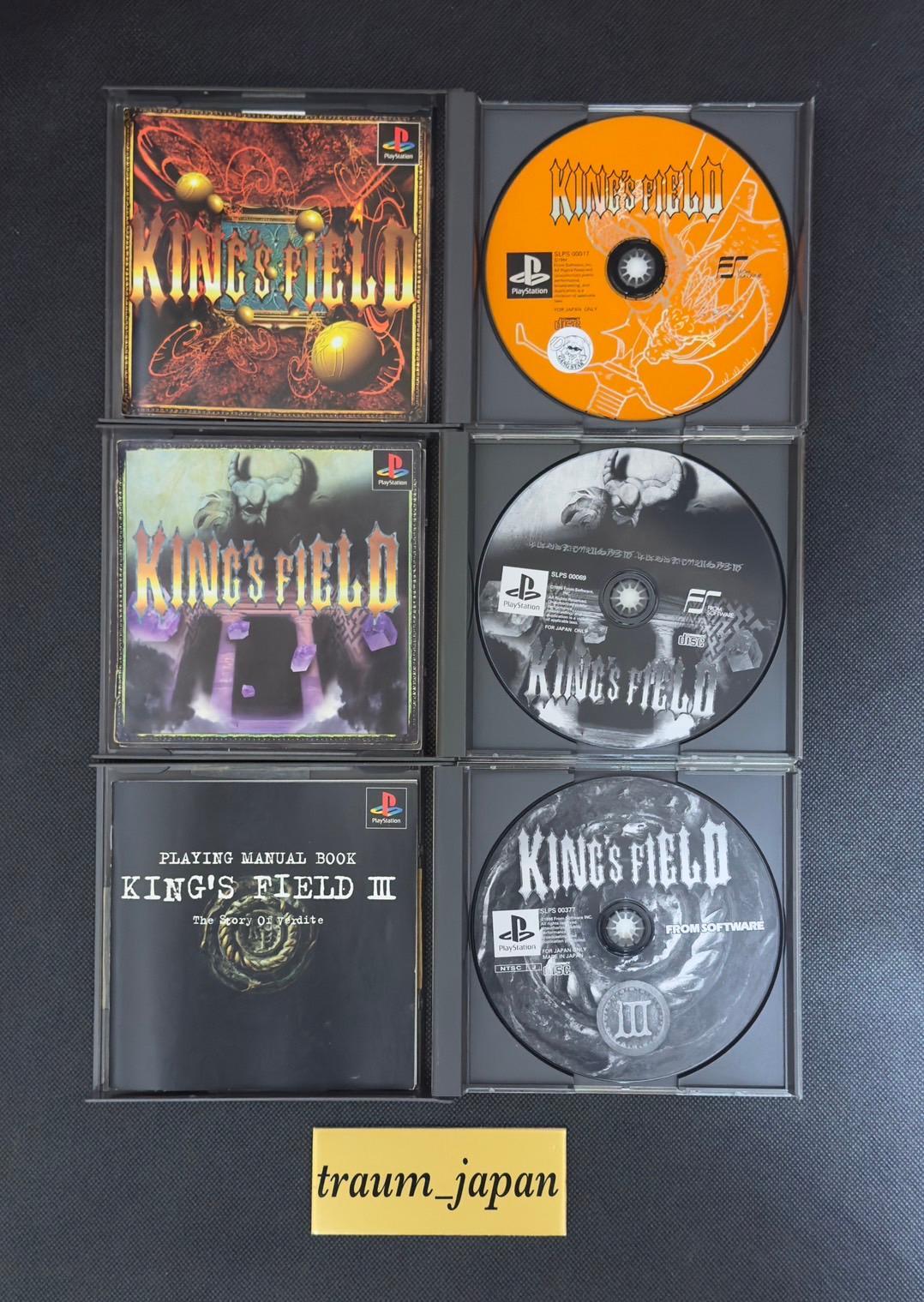 Kings Field 1 2 3 4 Game RPG set PS1 PS2 Sony PlayStation NTSC-J JAPAN Tested