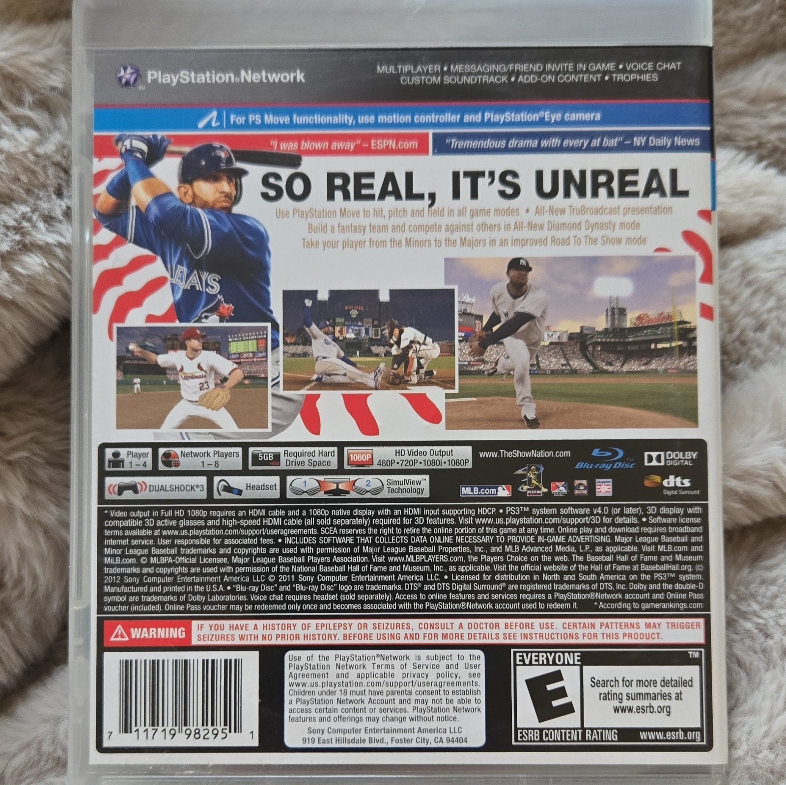 Sony Computer Entertainment MLB 12 The Show PS3 Baseball E NTSC 2012 Manual