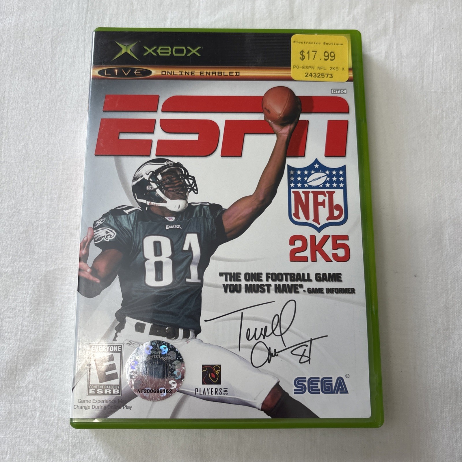 ESPN NFL 2K5 (Xbox, 2004), Used, Very Good Condition.