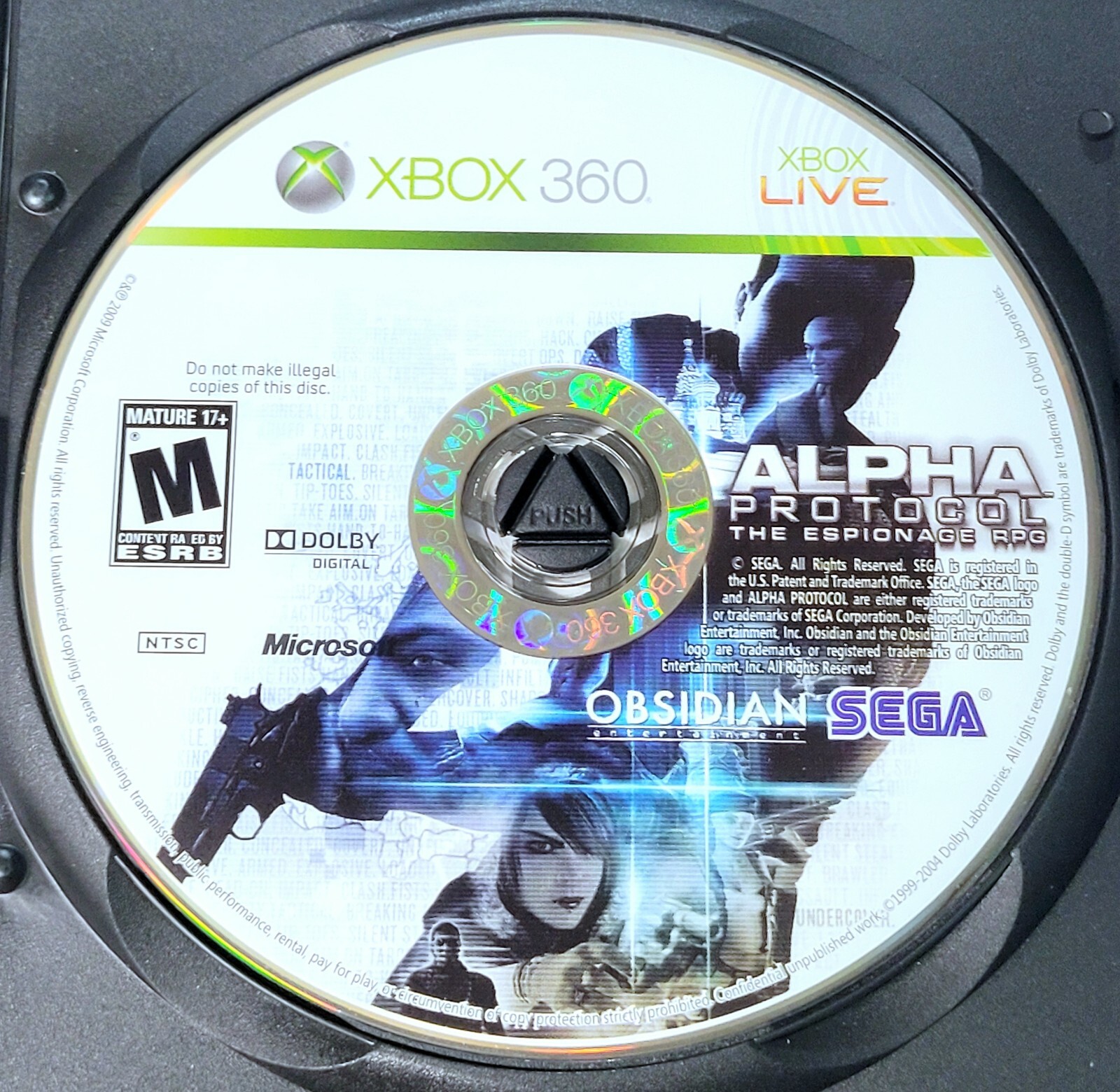 MINT Disc Alpha Protocol Xbox 360 Game in Replacement Case No Manual CLEAN