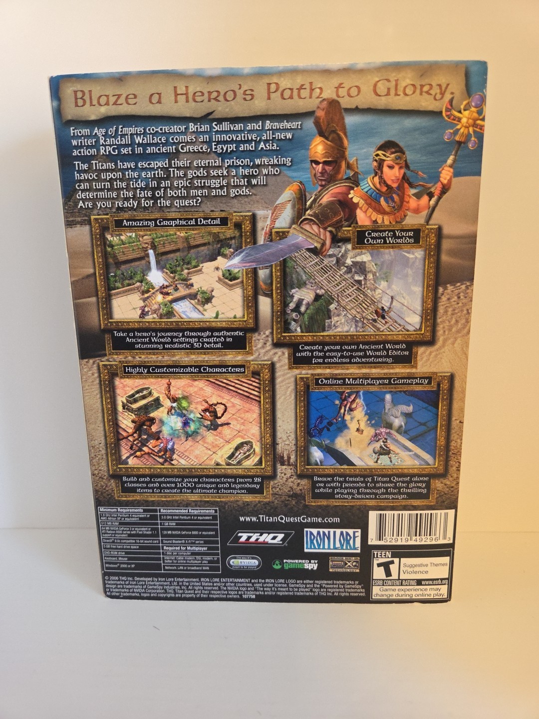 Titan Quest – PC, DVD (2006) IRONLORE THQ Foldout Slip Cover Version Brand New!