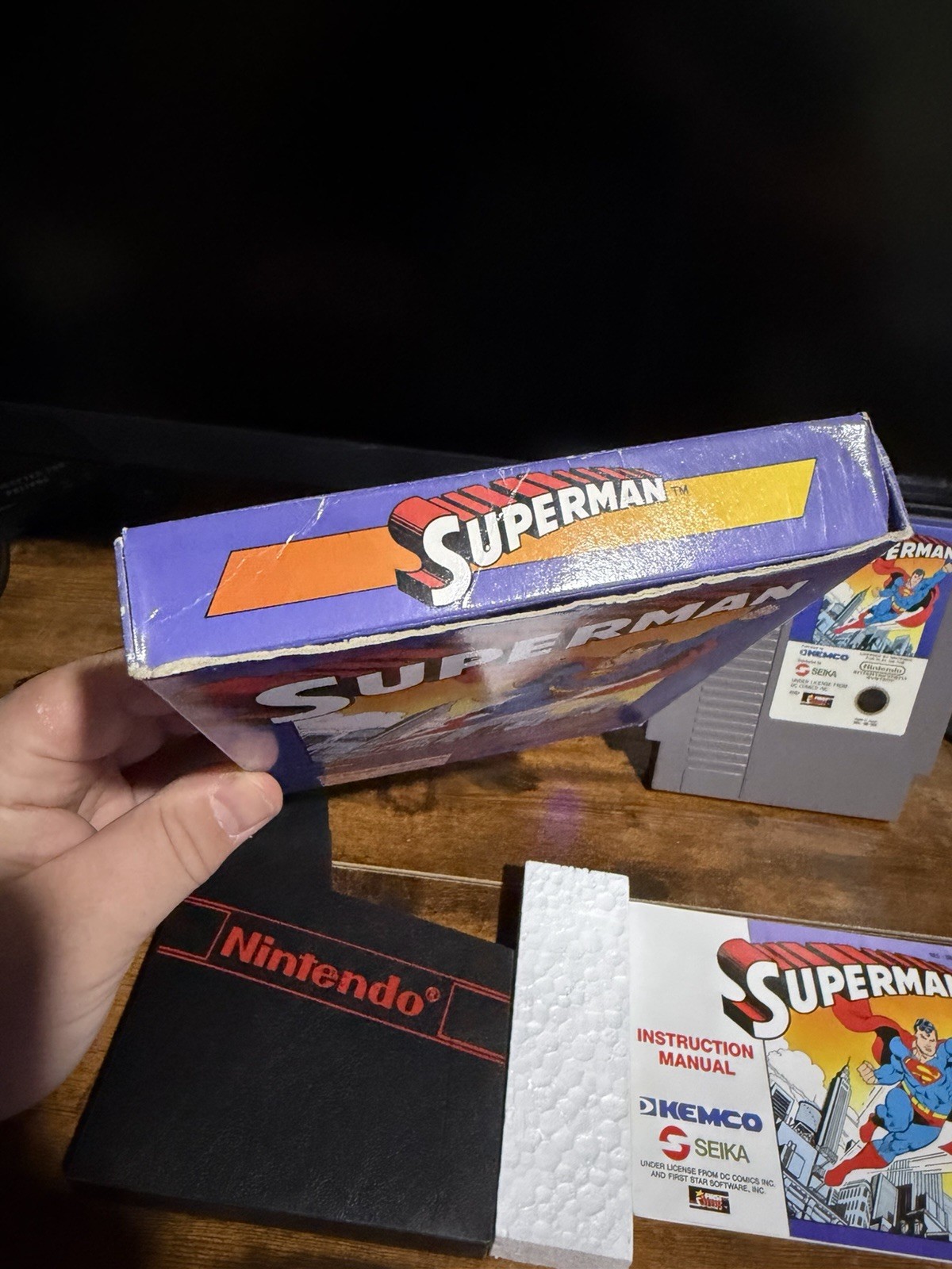 Superman Nintendo Entertainment System, 1988 NES Kemco with Original Box CIB