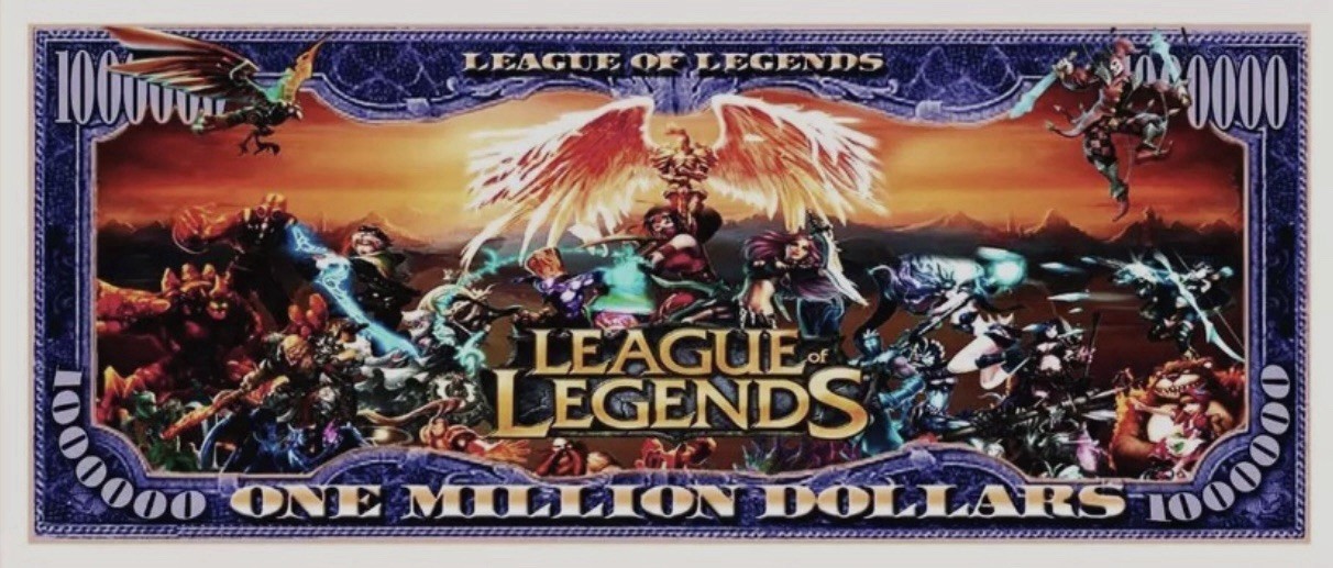 40 Pack League of Legends Dollar Bill Novelty Million Collectible Game Money