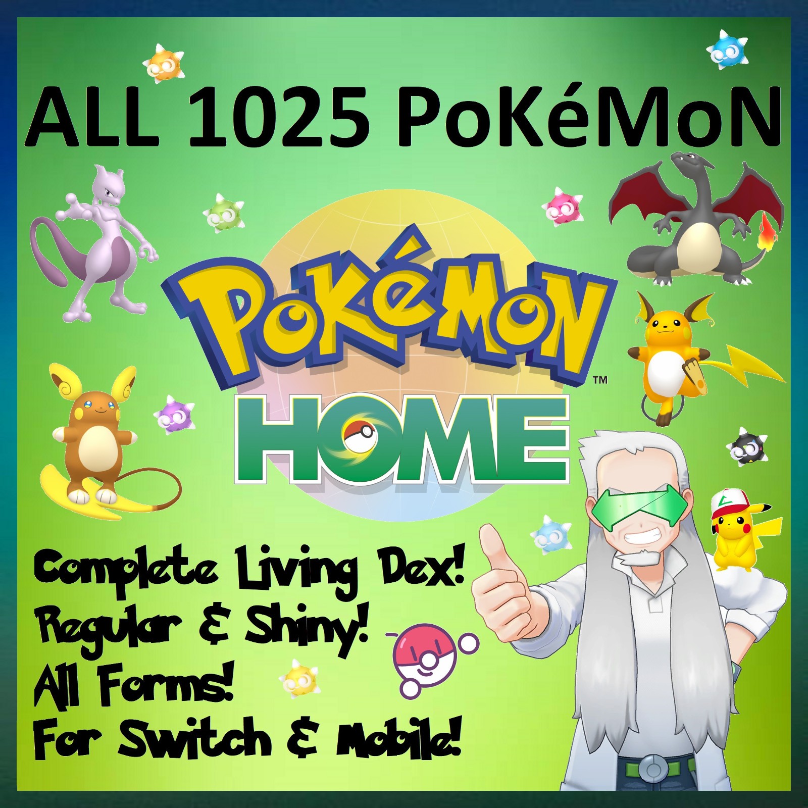 Pokemon Home All 1025 Living Dex Complete Livedex National Shiny