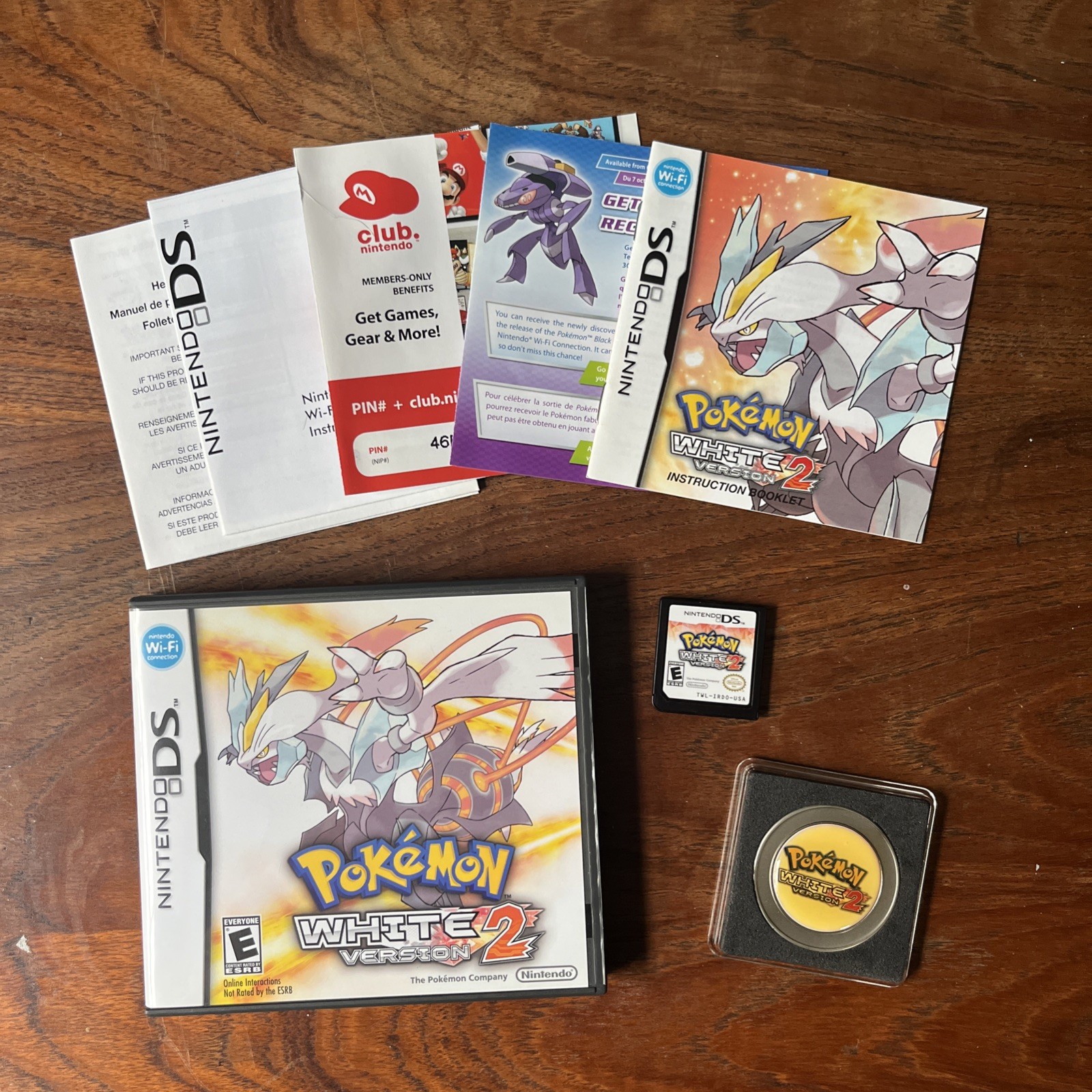 Pokemon: White Version 2 Nintendo DS CIB w/ Case, Inserts, Coin – TESTED!