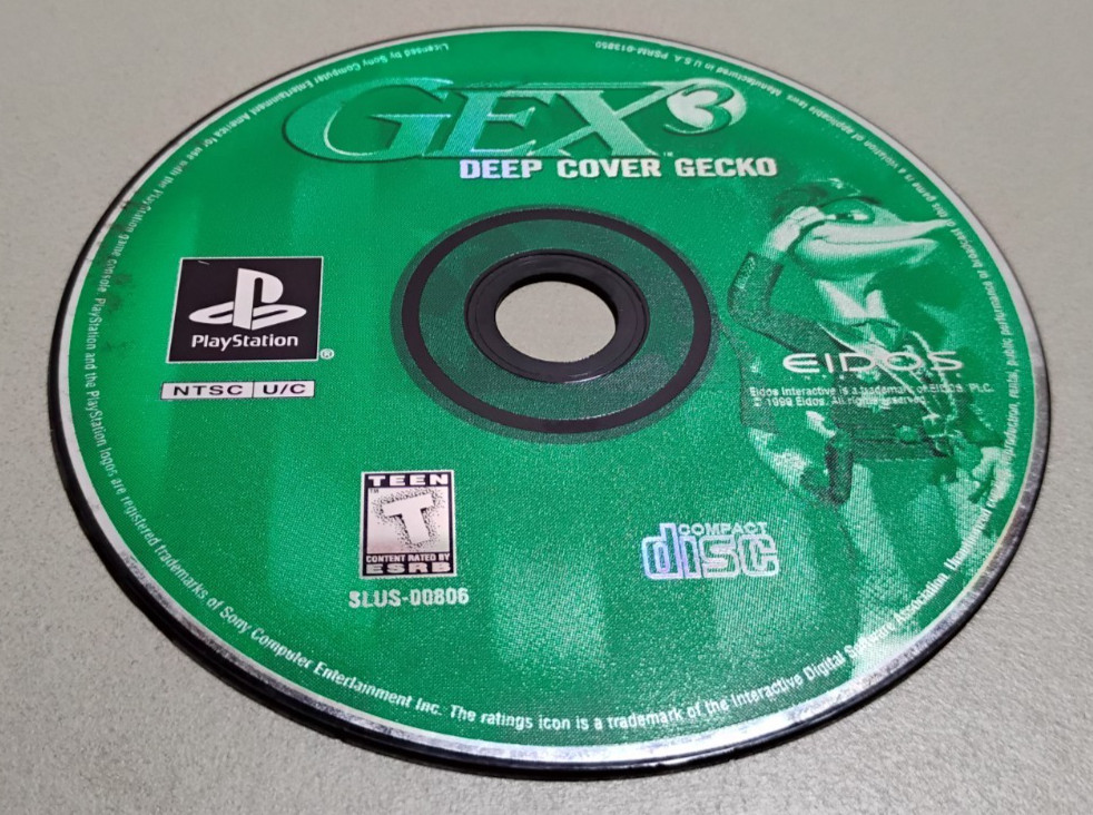 Gex 3: Deep Cover Gecko Sony PlayStation 1 PS1 Disc Only – Repro Cover & Case