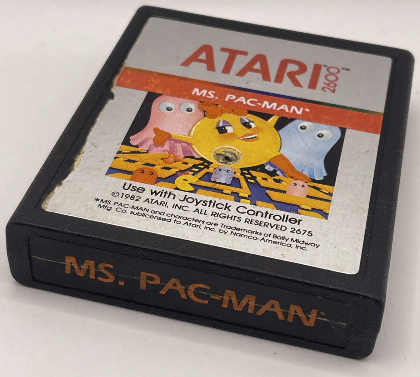 Atari, Inc. Ms. Pac-Man Atari 2600 Video Game Cartridge Pac-Man See Work Read