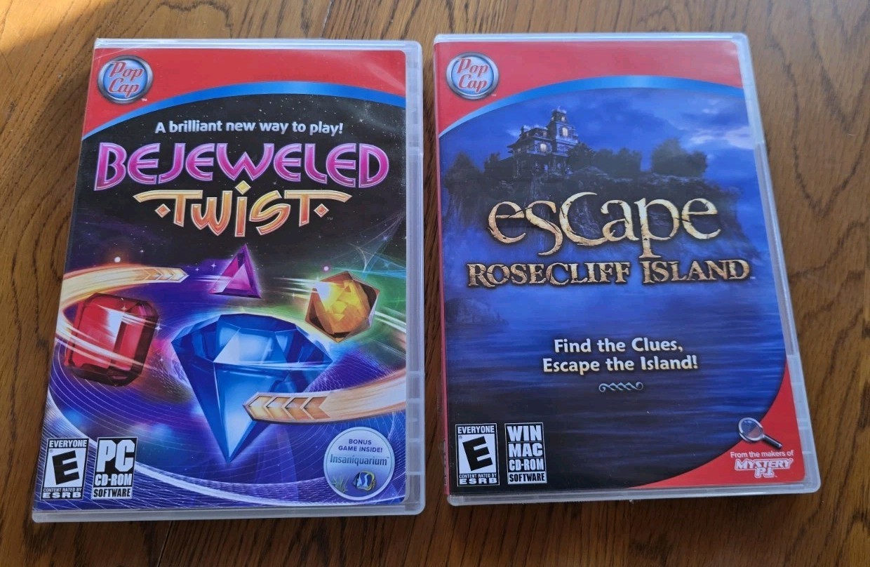 Lot Bejeweled Twist (PC, 2008) Games Bonus: Insanitarium and Escape Rosecliff Is