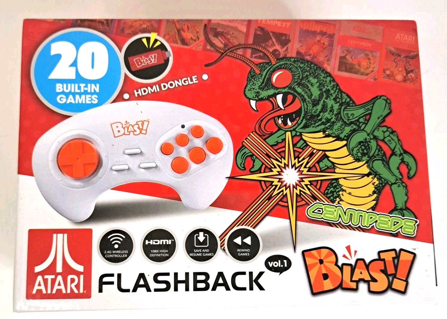 NEW Atari Flashback Blast! Volume 1 Retro Classic HDMI Gaming Tempest Centipede