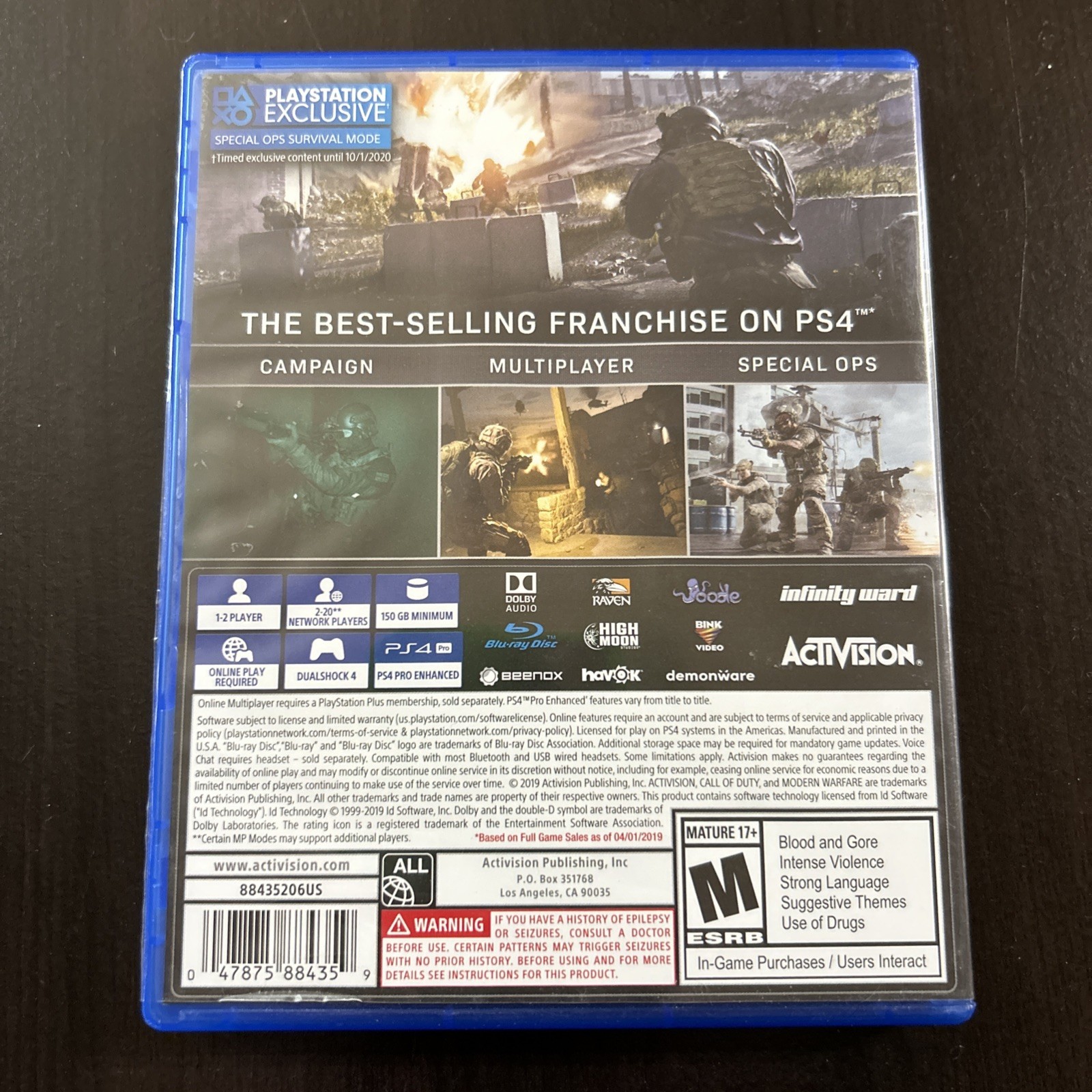 Call of Duty Modern Warfare – Sony PlayStation 4 PS4