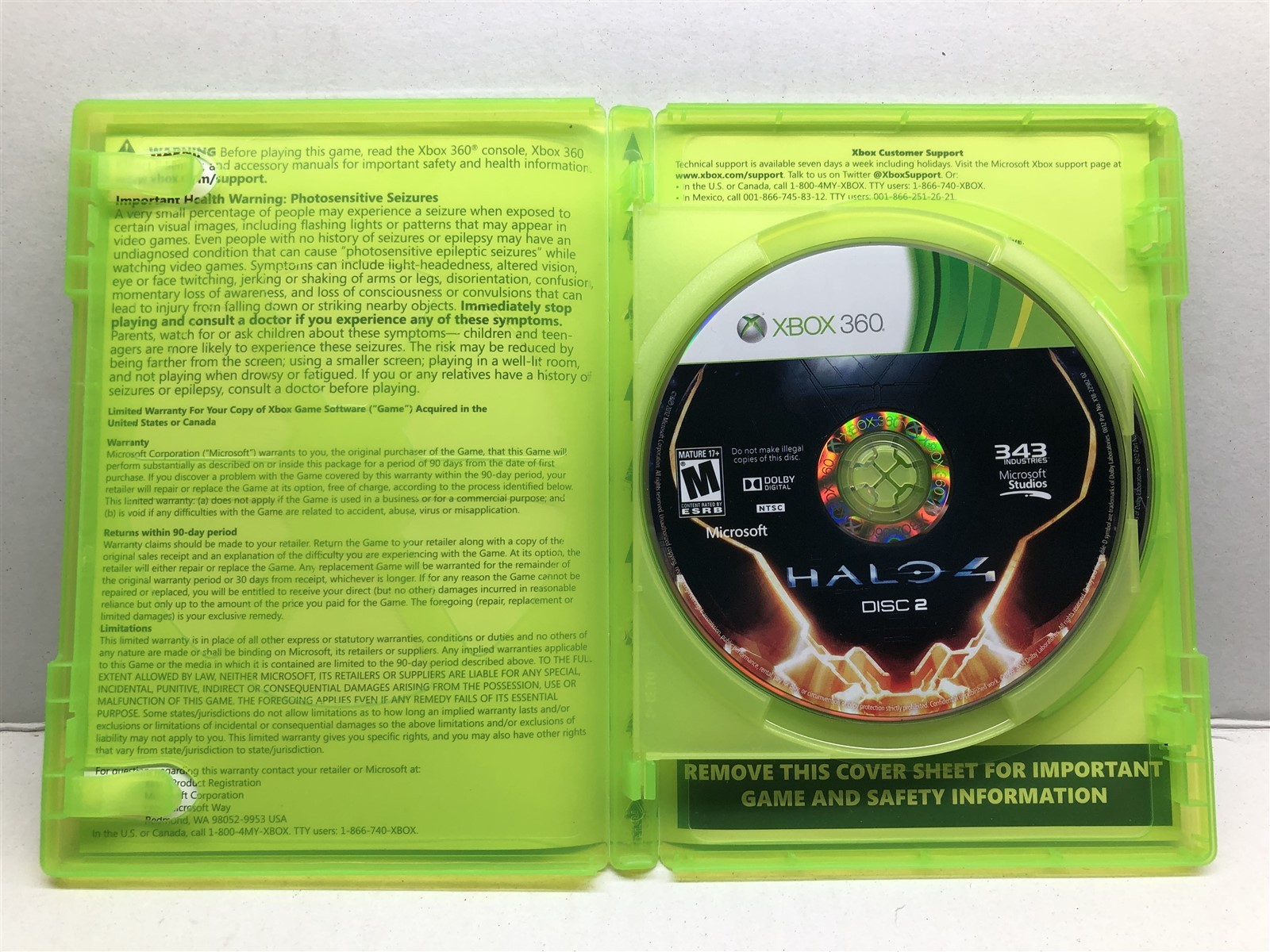 Halo 4 – Xbox 360 – 2 Disc Set – Completed Tested Working – Fast Free Ship