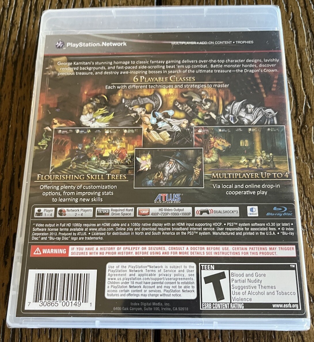 Dragon’s Crown (Sony PlayStation 3 PS3) Atlus BRAND NEW SEALED