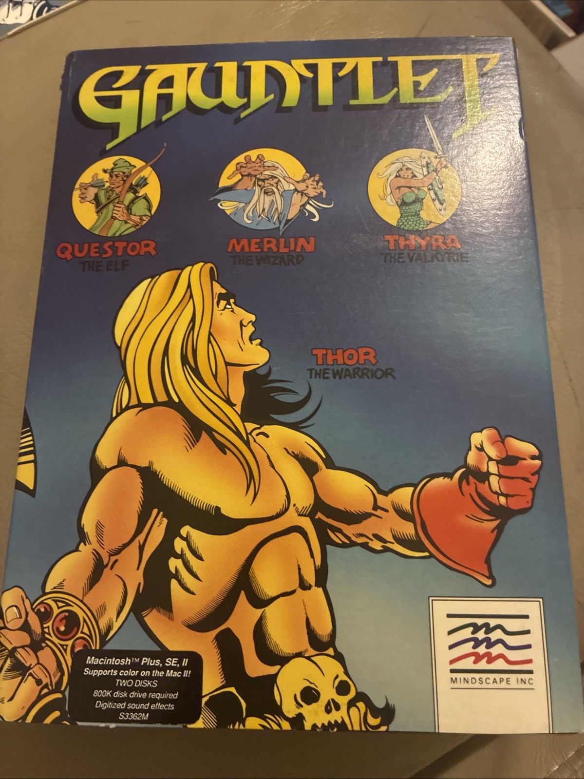 Gauntlet Macintosh Big Box – Mindscape 1988 – Rare, Vintage, CIB
