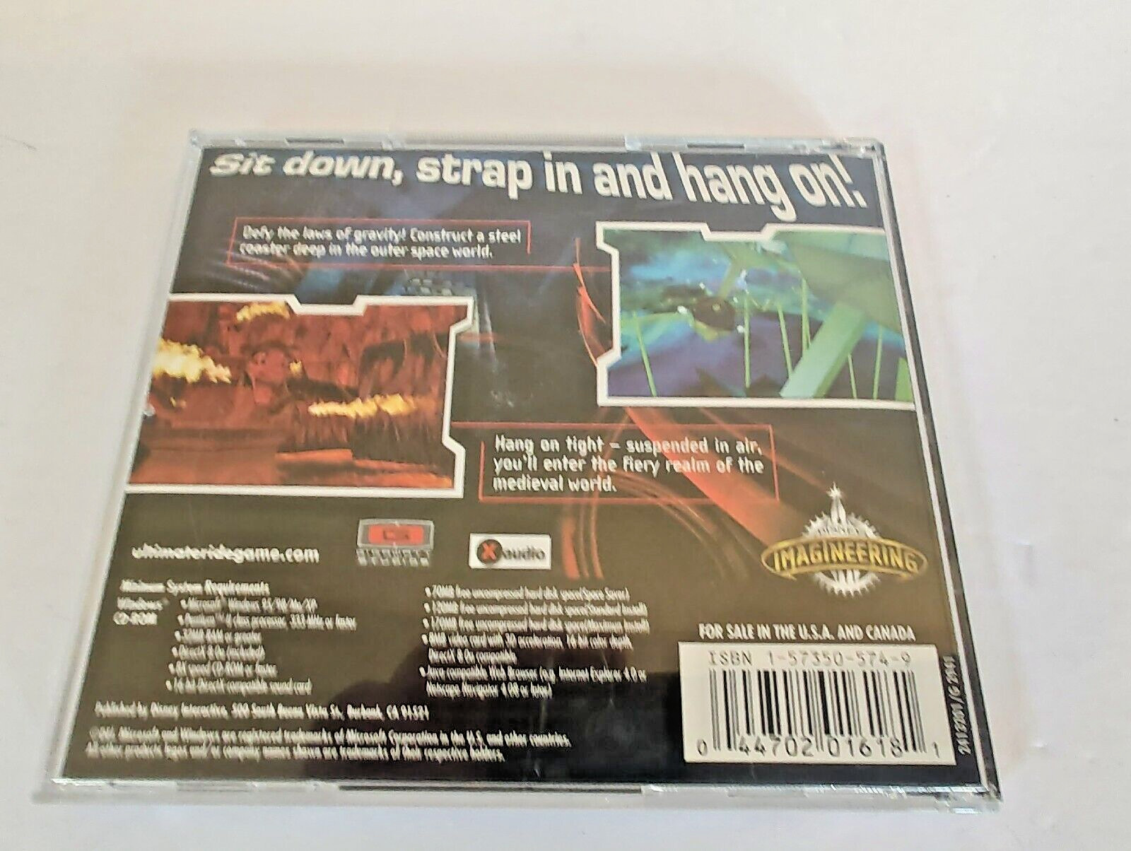 Ultimate Ride Disney Imagineering CD-ROM PC Game 2001 tested working