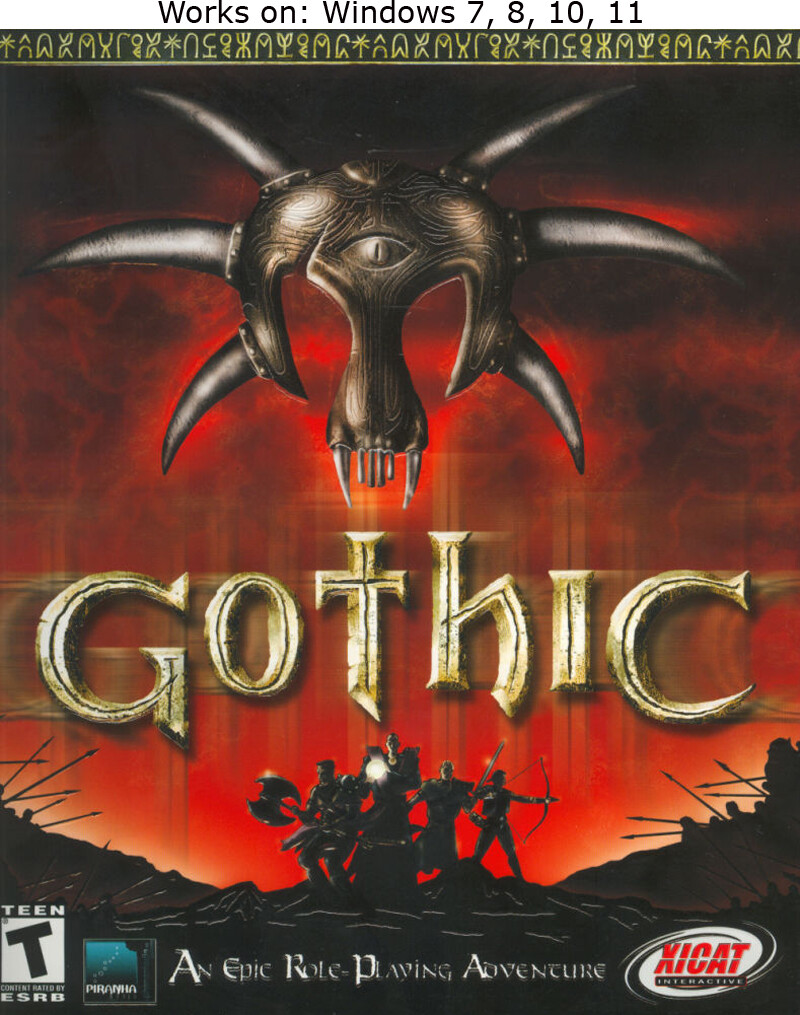Gothic PC Game 2001 Windows 7 8 10 11