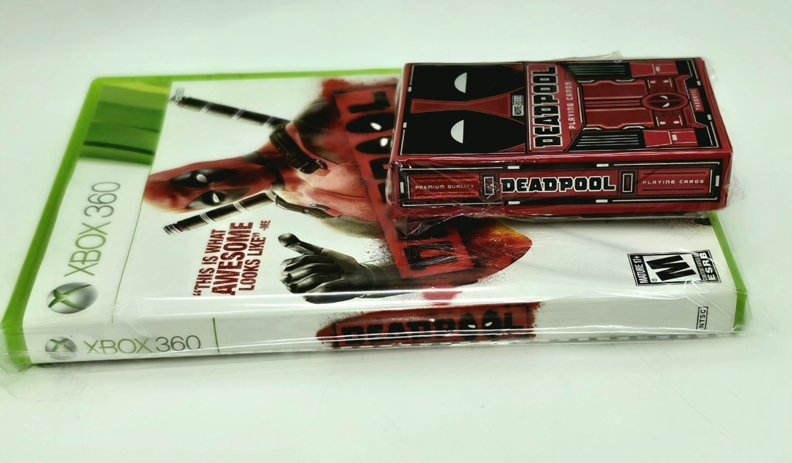 Deadpool Xbox 360 Bundle Scratch Free Near Mint CIB Game DP Playing Cards
