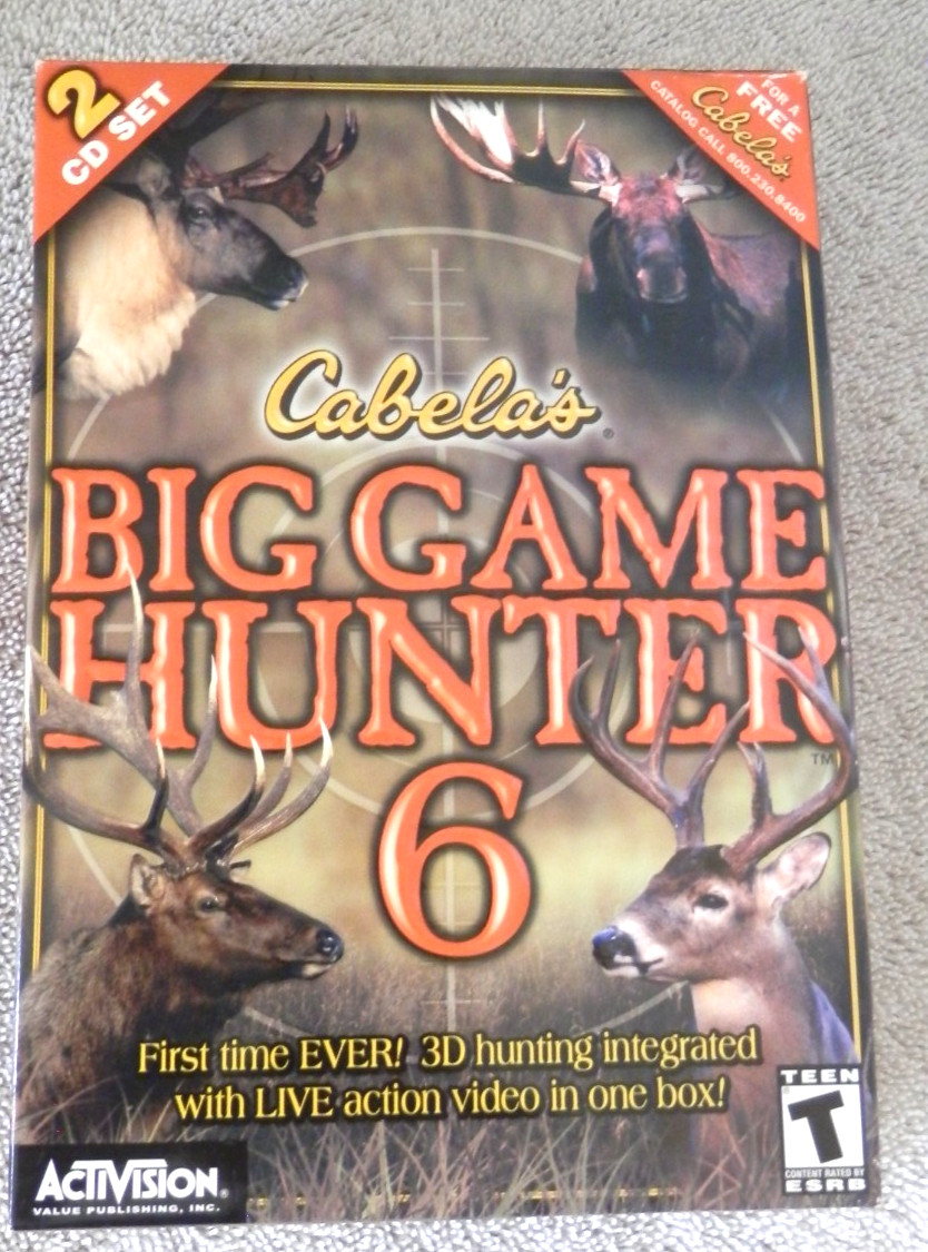 2002 Cablela’s Big Game Hunter 6 Video Game for PC WORKS DISC 2 ONLY & Manual