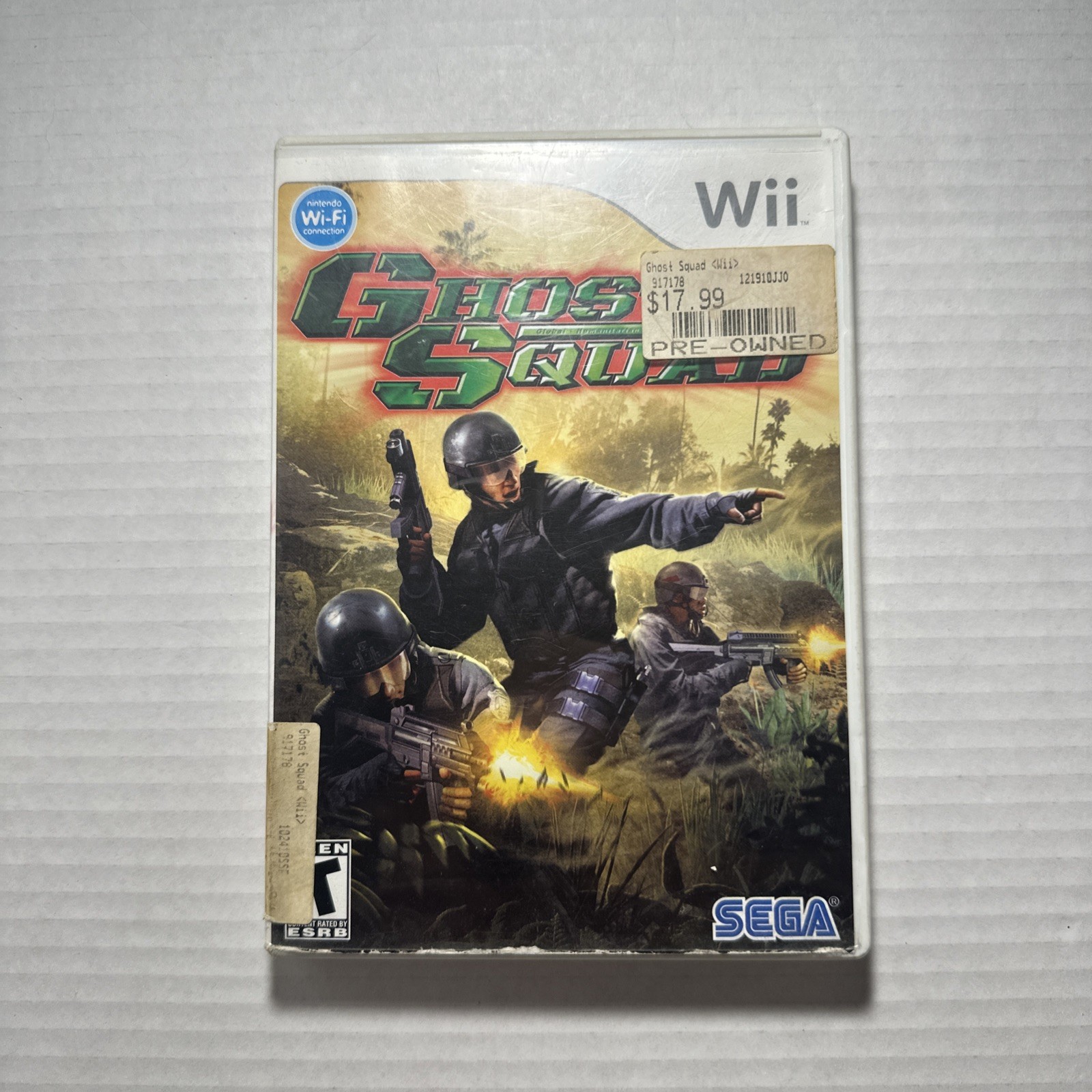 Ghost Squad (Nintendo Wii, 2007) With Case Tested Great condition Wii Sega K668