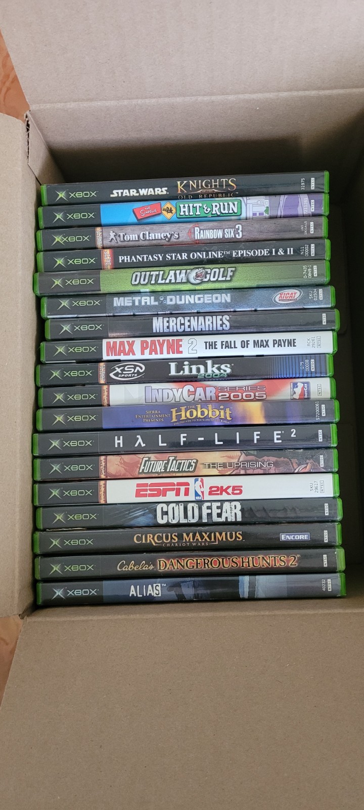 Xbox Lot of 18 Complete Games CIB Cold Fear, Simpsons Hit & Run… Lot #19