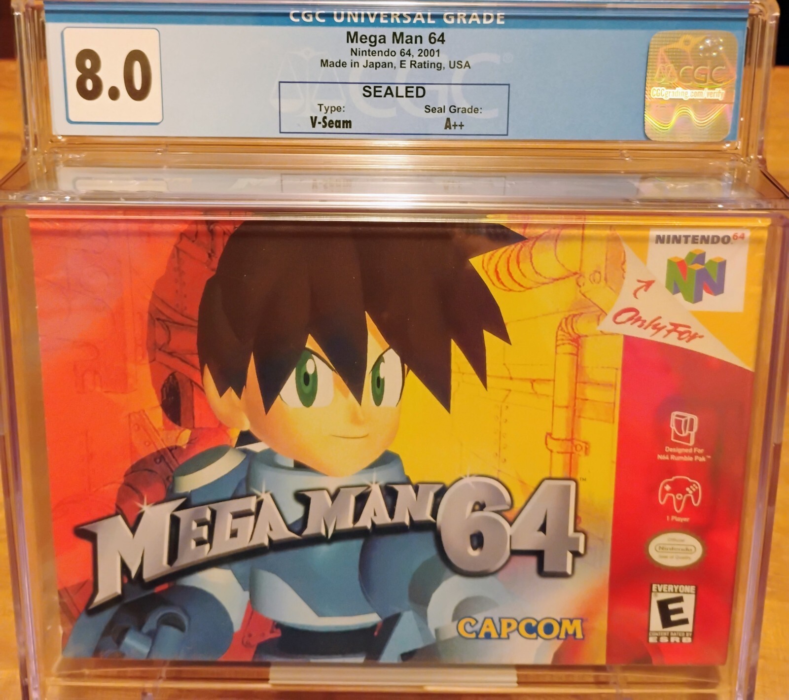 Nintendo 64 Mega Man 64 2001 N64 Capcom Sealed CGC 8.0 A++