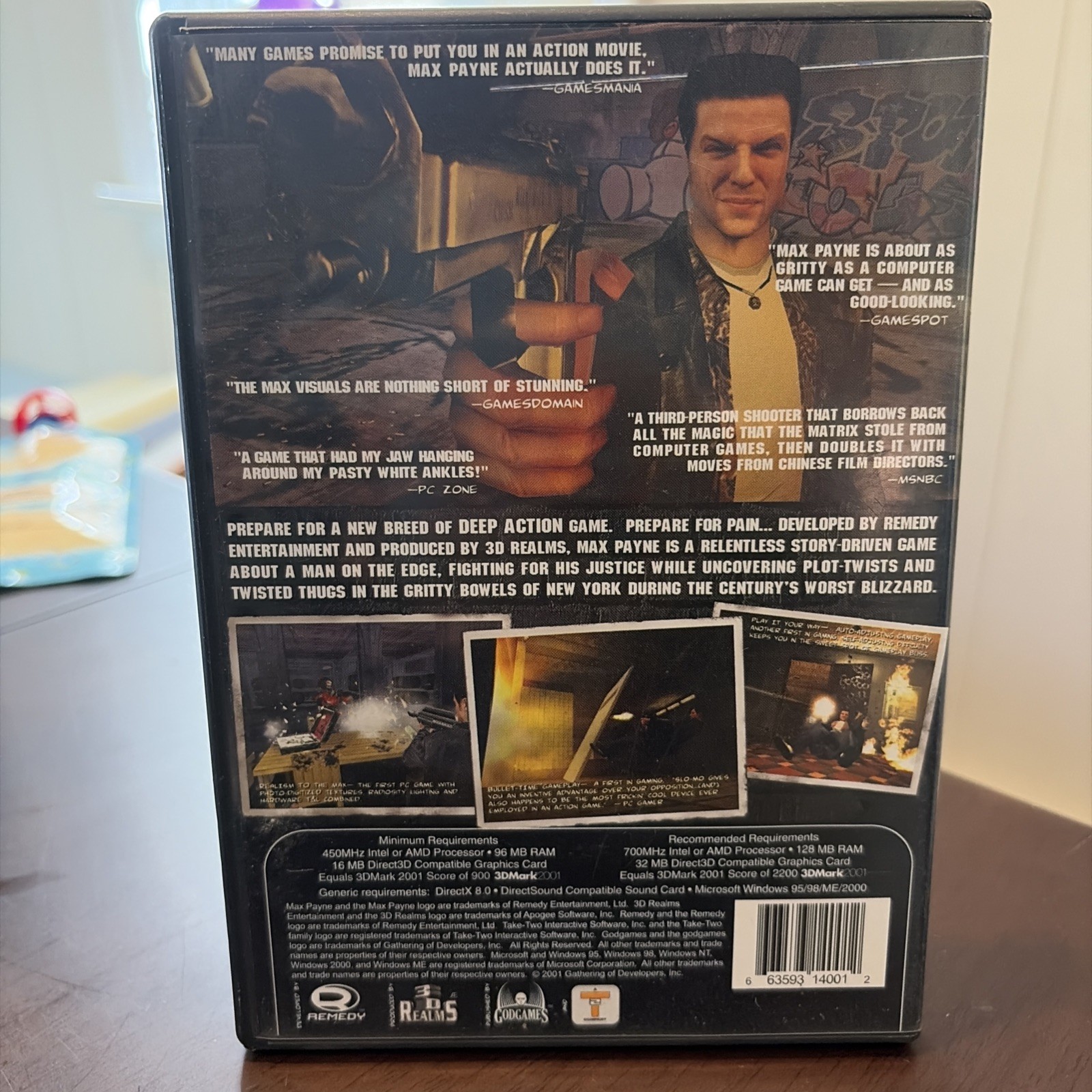 Max Payne PC CD-ROM Complete Remedy 3D Realms Action Shooter Game Windows