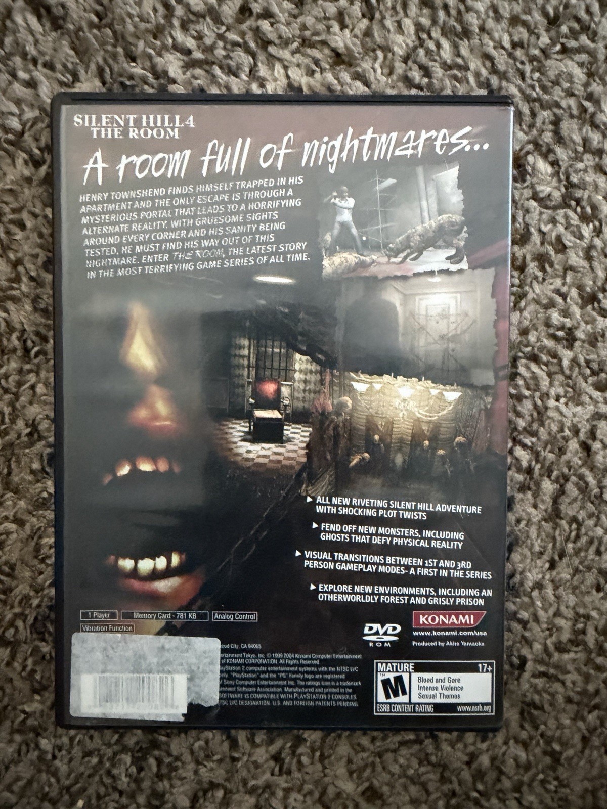Konami Silent Hill 4: The Room PS2 NTSC-U/C Manual Included Survival Horror M
