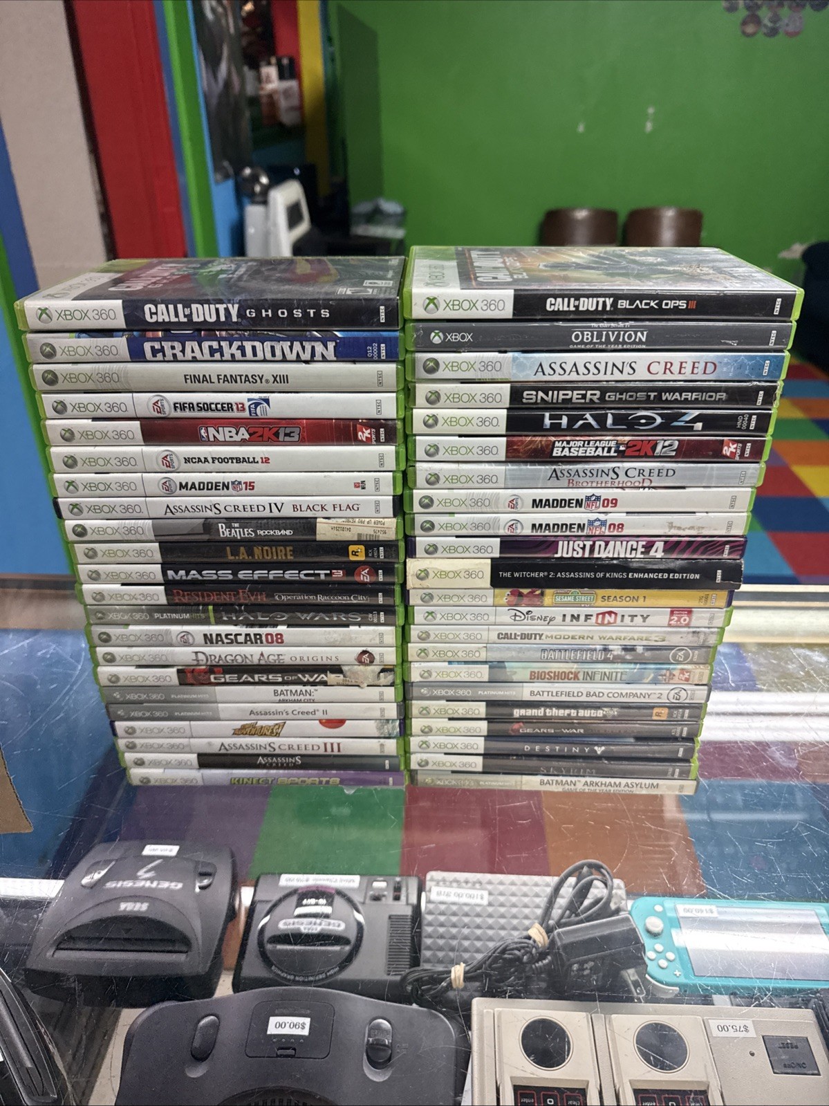 LOT OF 44 USED MICROSOFT XBOX 360 GAMES #125