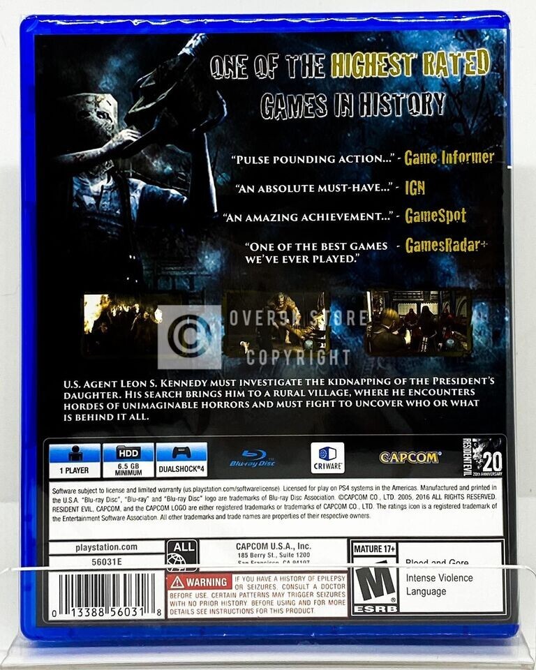 Resident Evil Bundle 4 + 5 + 6 – PS4 – Brand New | Factory Sealed