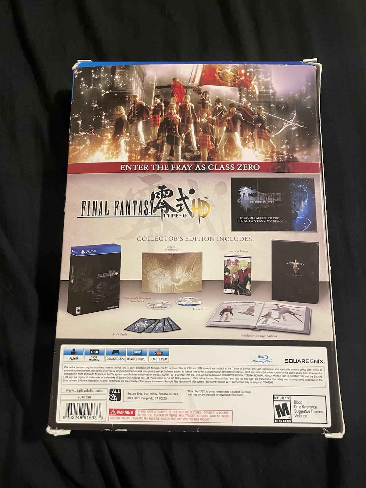 Square Enix Final Fantasy Type-0 HD Collector’s Edition PS4 M Role Playing