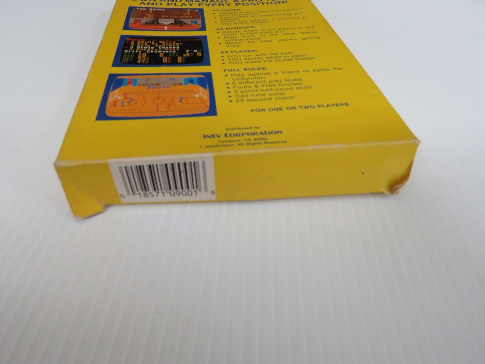 Slam Dunk Super Pro Basketball for Intellivision – Untested