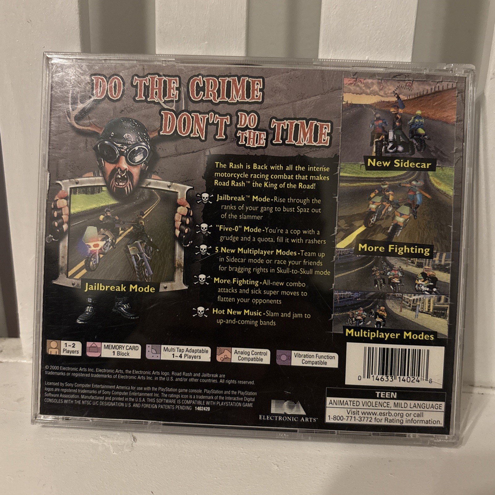 Road Rash: Jailbreak Sony PlayStation 1 PS1 CIB Complete w/ Case Manual Tested