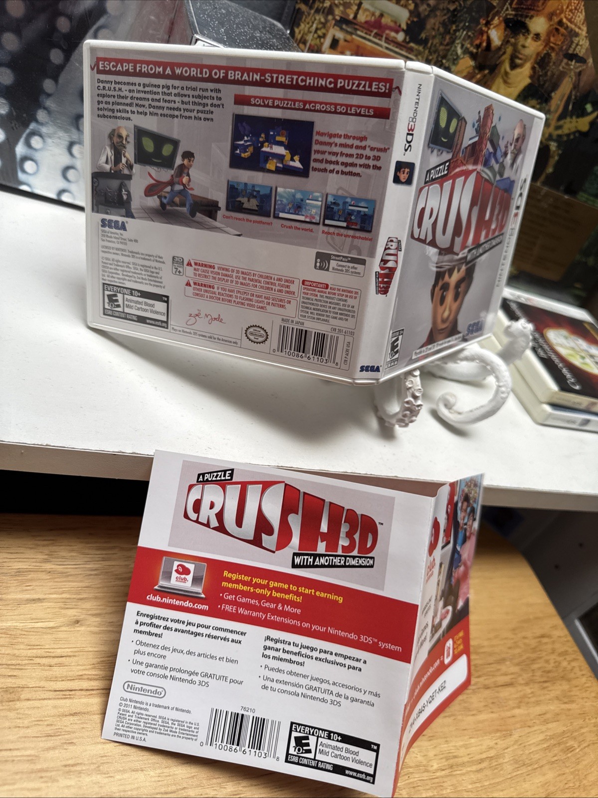Crush3D (Nintendo 3DS) *CIB COMPLETE!! ~ 2012 Sega Hybrid 3D Platformer Nintendo