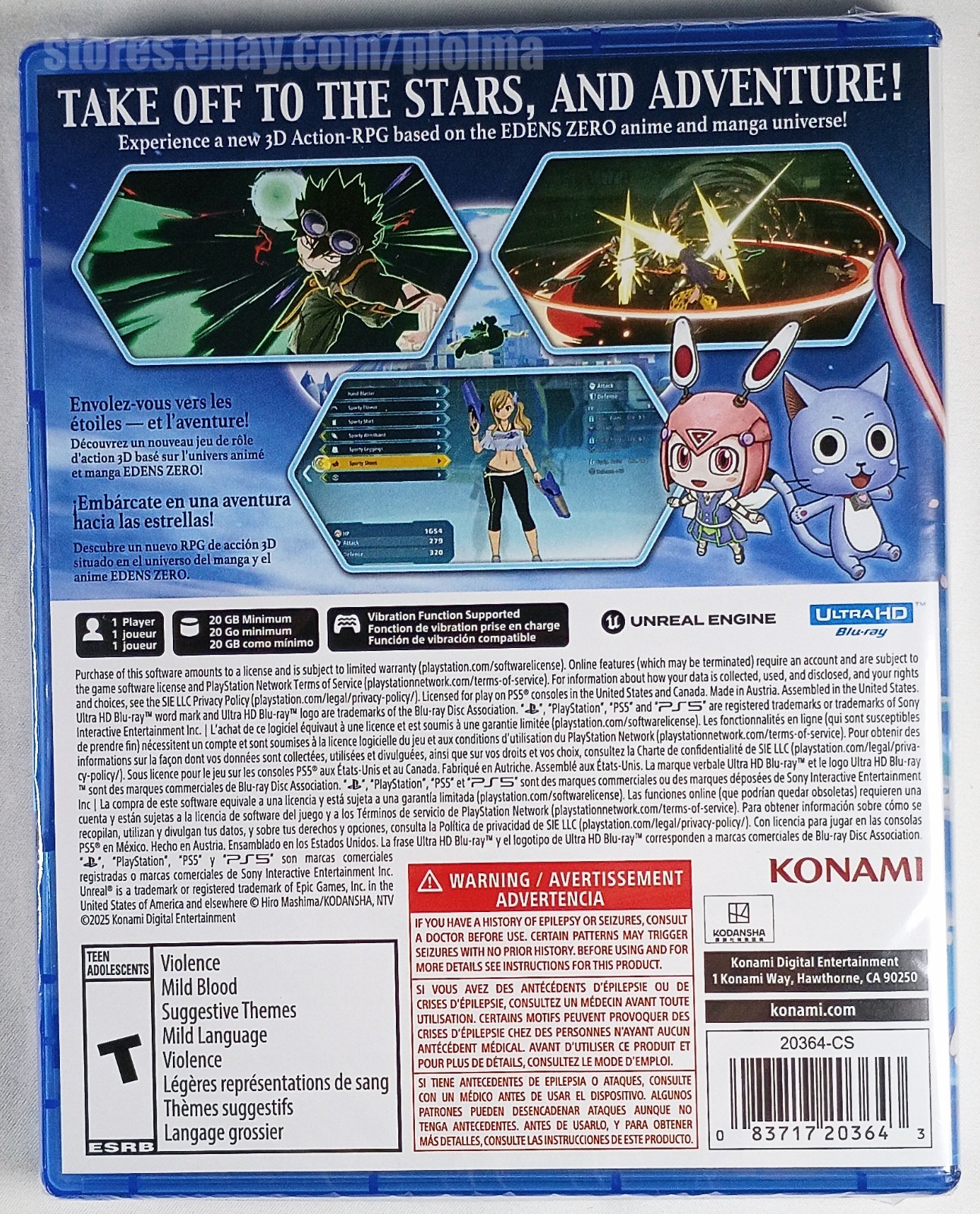 Edens Zero Day One Edition Sealed (Loose Disc) PS5 Game PlayStation 5 ESRB