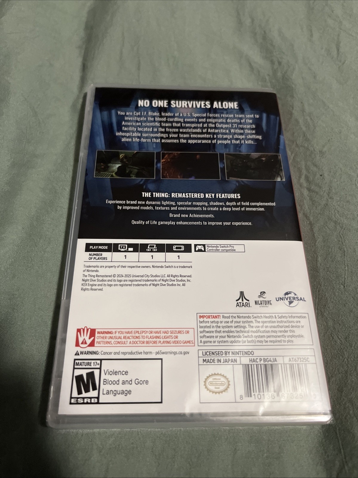 The Thing Remastered Nintendo Switch Brand New Sealed