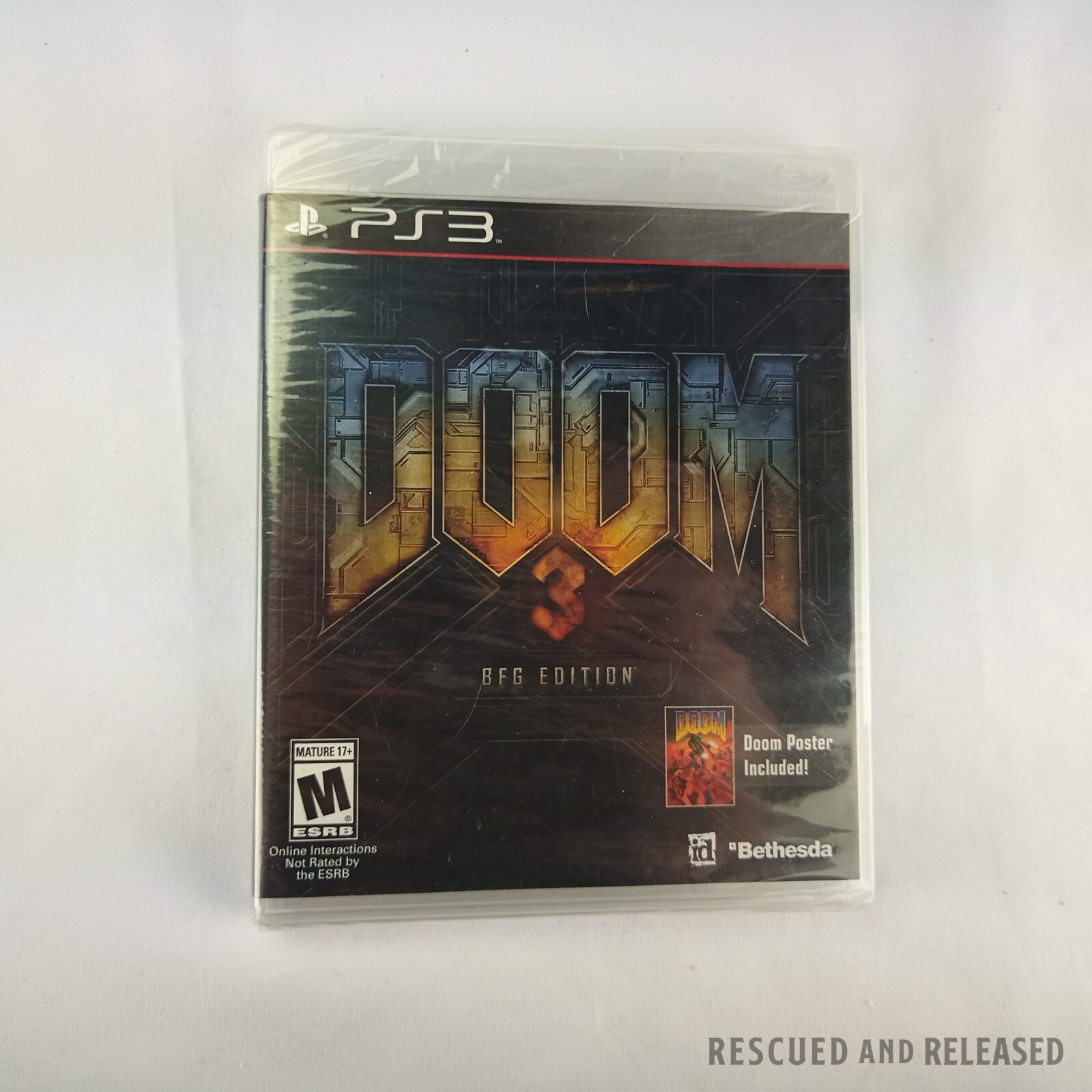 Doom 3 — BFG Edition (Sony PlayStation 3, 2012) /w Poster, All Region