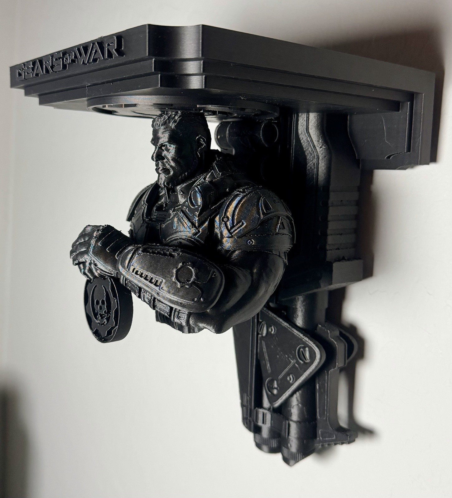 GOW Gears Of War Dominic Santiago Like 7×7 Top Floating Shelf