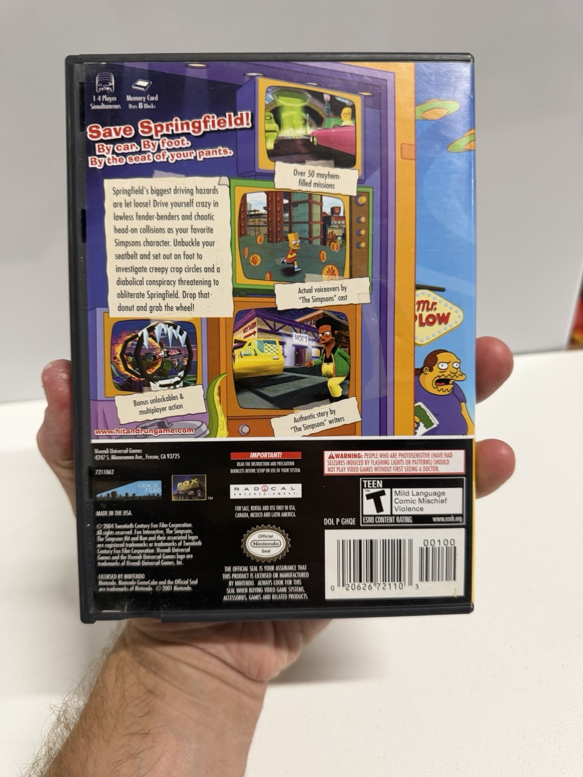 The Simpsons Hit and Run [Player’s Choice] (Nintendo GameCube, 2003). No manual.